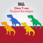 BioSwiss Bandages, Dinosaur Shaped Self Adhesive Bandage Set, Latex Free, Sterile Wound Care, 50 Count