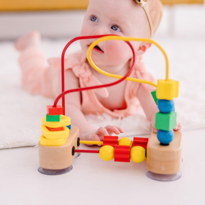 Melissa & Doug Wooden Bead Maze: Montessori-Inspired Sensory Toy for Babies and Toddlers