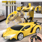 Transform Remote Control Car Toy for Kids 4-8, 2.4GHz RC Car with 360° Rotation and One-Key Transformation