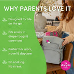 Dapple Baby Travel Cleaning Kit - 5 Piece- Baby Bottle & Dish Soap, Bottle Brushes, and Drying Rack - Newborn Essentials