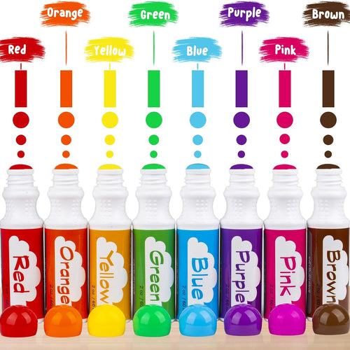 Dot Markers for Toddlers Kids Preschool, Bingo Daubers Washable Art Markers 8 Colors, Toddlers Arts and Crafts Supplies, Kids Painting Drawing Coloring Supplies, Dot Paint Craft Kit Preschool Learning