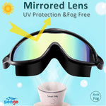 Seago Swim Goggles 2 Pack Anti-Fog Anti-UV Wide View Swimming Goggles for Kids 3-14