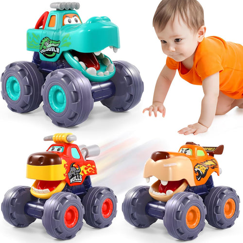 OCATO Baby Toys for 1 Year Old Boy Gifts First Birthday Gifts for Boys | Pull Back Monster Truck Toy Cars 1 2 3 One Year Old Boy Birthday Gift Toddler Baby Boy Toys Gifts 12M+ Kids Stocking Stuffers