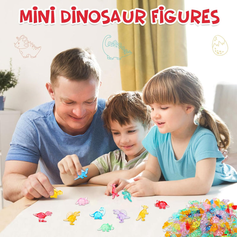 HAPTIME 230 Pcs Mini Resin Animals, Bulk Mini Trinkets, Mini Dinosaur Figures, Resin Figures to Hide, Tiny Dinosaur Party Favors, Small Classroom Prizes for Kids, Easter Egg Fillers