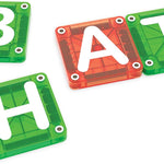 MAGNA-TILES microMAGS Learn Letters 56-Piece Magnetic Construction Set, The Original Magnetic Building Brand