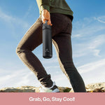 POWCAN 26 oz Insulated Water Bottle with 2-in-1 Straw and Spout Lid, Keep Cold 24H, Leak-Proof, Fits in Car Cup Holder, Stainless Steel Water Bottle for Sports, Travel, and School (Cotton Candy)