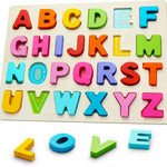 Wooden ABC Alphabet Puzzle for Preschool Learning Activities and Toddler Education