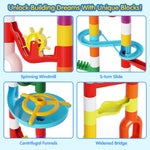 110pcs Marble Maze Kit STEM Learning Toy for Kids, 60 Marbles, Building Blocks, Ages 3-8