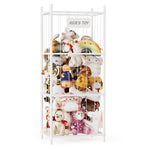 SpaceAid Stuffed Animal Storage Organizer, Wood Animals Zoo Toy Plushies Storage Holder, Large Capacity Plush Toy Cage for Playroom Organization, 15.8" Wide, Natural