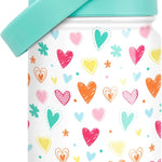 Bow Kids Water Bottle With Straw Lid 12oz Insulated Stainless Steel, Travel Tumbler, Pink Bow Gifts For Girls, Birthday, Christmas, Back To School