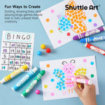 Shuttle Art 60 Pack Dot Markers, 12 Colors x 5 Sets Washable Bingo Daubers, Fun Art Supplies for Kids and Preschoolers, Non Toxic Water-Based