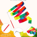 JoyCat 12-Pack Dance Ribbon Party Favors - Vibrant Unicorn and Princess-Themed Gymnastics Wands