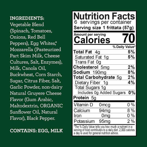 Veggies Made Great, Spinach Egg White Frittata, 12 Ounce