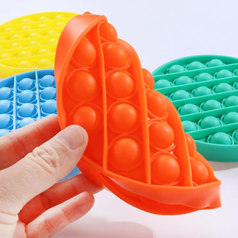 Random 4 Pcs Fidget Toys,Pop Fidget Sensory Toys Set,Stress Relief Gifts for Kids & Adults,Pop Bulk & Party Favors Toddler Toys for Easter Gifts,Party Supplies,Classroom Prizes