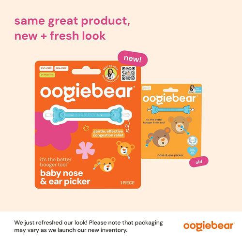 oogiebear Baby Nose & Ear Picker, Safe Booger Remover Tool, 1 Piece, Blue | Safe Dual-Ended Nose Cleaner & Ear Wax Remover for Newborns, Infants & Toddlers, BPA-Free, Patented, Baby Registy Essential
