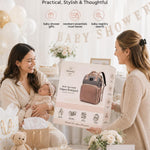 houscly Diaper Bag Backpack with Changing Station, 25L Large Capacity | Multifunction baby bag, baby registry search, baby girl newborn essentials must haves, baby shower gifts, pink