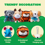 JOYIN 36 Pack Mini Animal Plush Toy Assortment (36 Units 3" Each),Bulk Stuffed Animals Party Favors for Kids, Small Animals Plush Keychain Decoration, Carnival Prizes, Birthday Treasure Box Toys