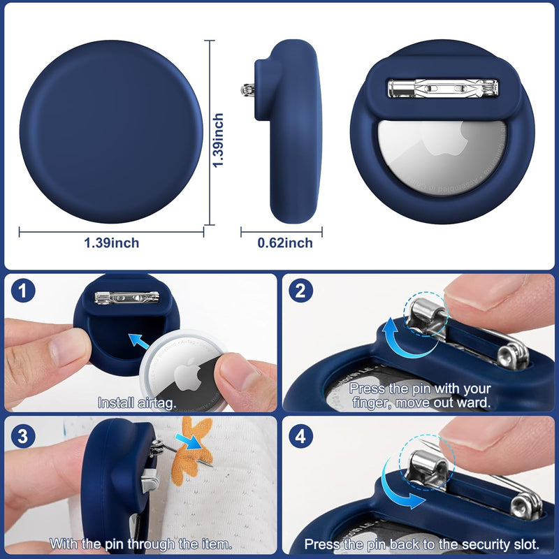 Apple AirTag Holder for Kids with Invisible Pin and Anti-Lost Design