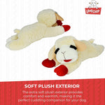 Multipet Lamb Chop Dog Plush Toy - Squeaky Toy for All Dogs - Extra Soft Plush - Stuffed Animal for Cuddling & Playing - Jumbo (24", Cream)