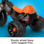 Harley-Davidson Toddler Tricycle, 2+ years, durable tires, storage compartment, gross motor skills