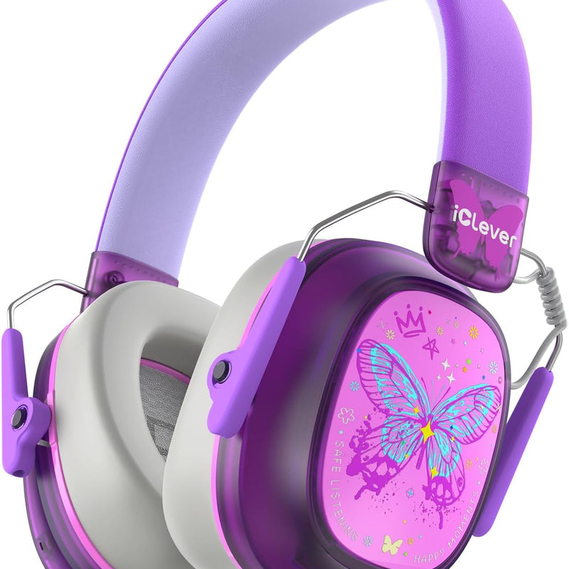 iClever Noise Cancelling Headphones for Kids Adult Bluetooth Ear Protection | SafeSound Tech, 60H PlayTime, Kids Wireless Noise Reduction Headphones for Autism Fireworks Event Monster Jam Concert, FOCUS