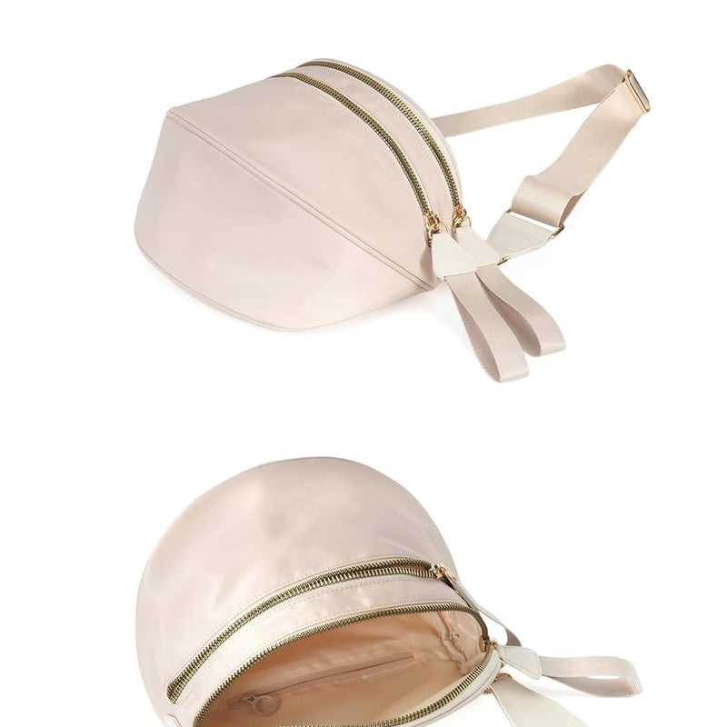 FEIBOON Spacious Nylon Crossbody Bag Bum Bag Handbags Wallets Purses Trendy Shoulder Bag for Women