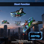 Foam RC Airplane with LED Light, 360° Flip, Remote Control for Kids and Adults, Ready-to-Fly Gift