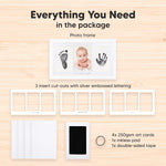 Inkless Hand and Footprint Kit, Boy Girl Newborn Keepsake (Alpine White) | No Mess Ink Pad for Baby Handprint, Clean Touch Paw Print Kit for Dog Picture Frame, Personalized Baby Christmas Shower Gifts
