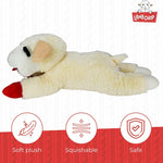 Multipet Lamb Chop Dog Plush Toy - Squeaky Toy for All Dogs - Extra Soft Plush - Stuffed Animal for Cuddling & Playing - Jumbo (24", Cream)