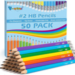 V-Opitos Wood-Cased #2 HB Pencils, 50 Pack Bulk Yellow Pencils with Erasers, Pre-Sharpened, School Classroom Teacher Supplies for Writing, Drawing and Sketching
