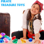Large Gems Fake Plastic Gemstones Diamond Diving Toys for Kids Girls Princess Pirate Mermaid