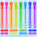 32-pack mini bubble wands for kids, 4.2 inches, 8 colors, non-toxic, toddler-friendly party favor supplies