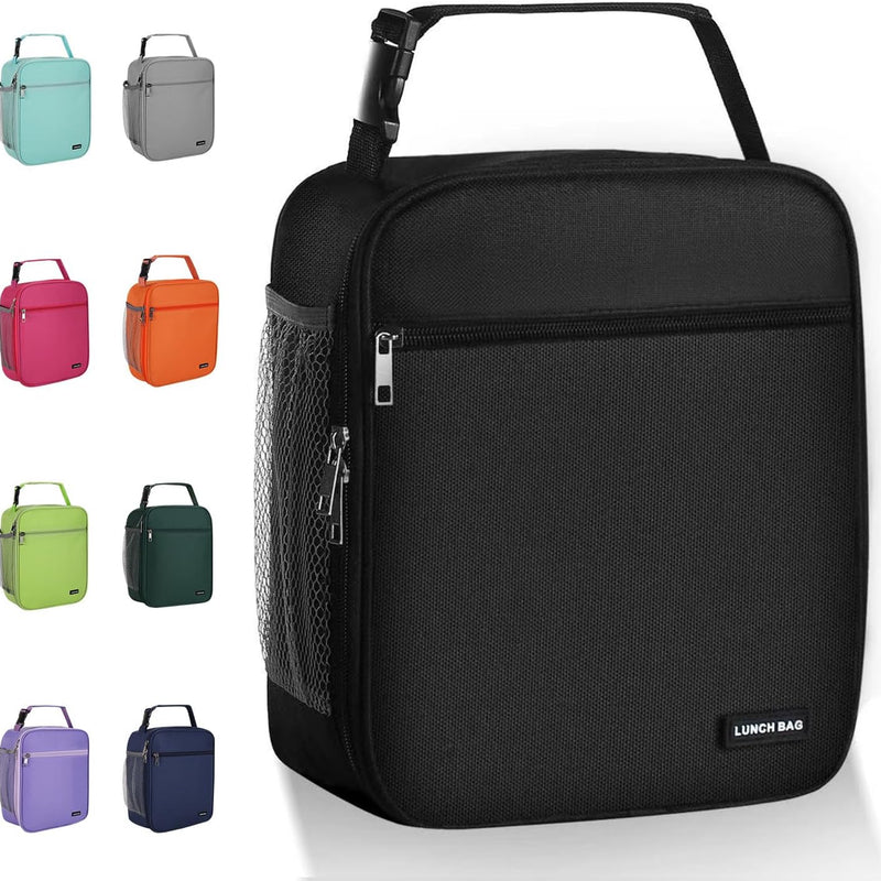 Lovoeo Lunch box Lunch bag for men women Insulated Lunchbox Lunch bags for Work Picnic Travel (Black)