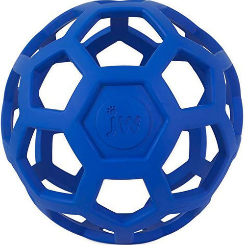 JW Pet Hol-ee Roller Dog Toy Puzzle Ball, Natural Rubber, Extra Large (7.5 Inch Diameter), Colors May Vary, (Count of 1)