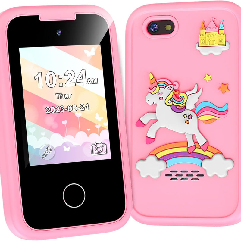 Multifunctional Kids Smart Phone with Dual Camera, Games & Music Player, Toddler Learning Toy, Ages 3-10