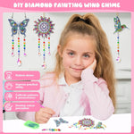 Crafts for Kids Ages 8-12, Birthday Gifts Presents Girls Diamond Art Kits | 6 7 8 9 10 Year Old Girls Gifts, Diamond Painting for Girl Toys Age 5-11 Wind Chimes Crystal Window Suncatcher for Home Decor