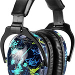 ZOHAN Kids Ear Protection 2 Pack, 25dB NRR Noise Cancelling Headphones for Kids, with Pillowy Pads, for Monster Truck, School, Autism, Sensory, Fireworks, Concerts, Events (Blue+Green)