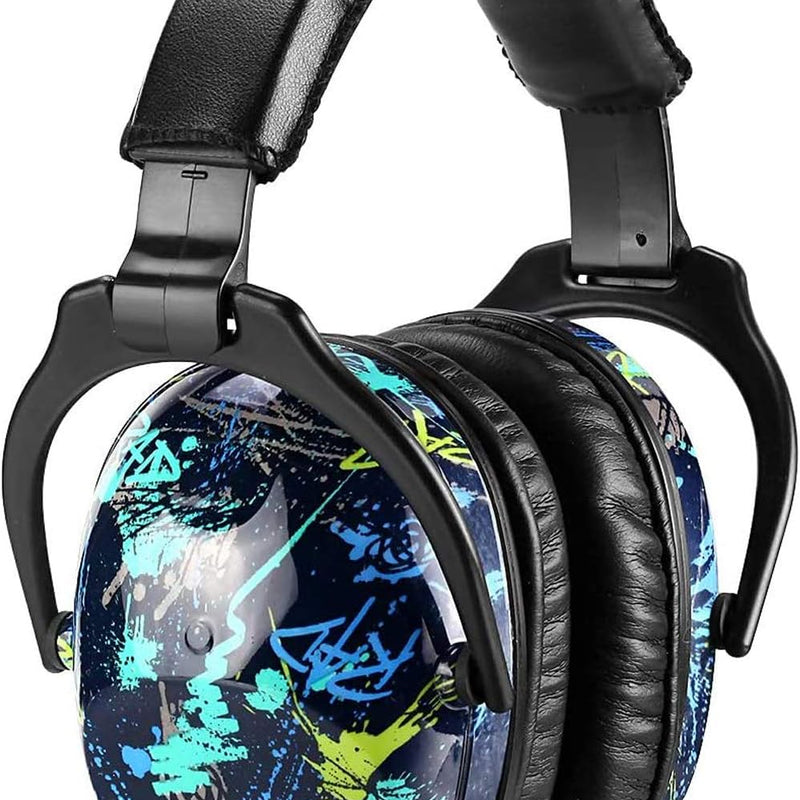 ZOHAN Kids Ear Protection 2 Pack, 25dB NRR Noise Cancelling Headphones for Kids, with Pillowy Pads, for Monster Truck, School, Autism, Sensory, Fireworks, Concerts, Events (Blue+Green)