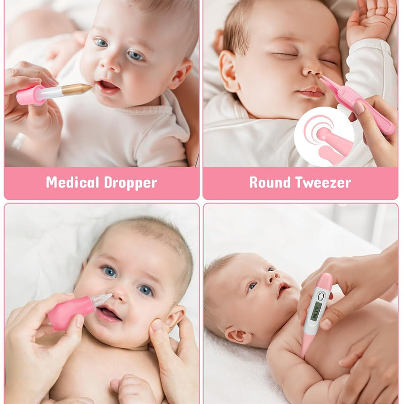 Baby Healthcare and Grooming Kit, Electric Safety Nail Trimmer Baby Nursery Kit, Newborn Care Kits with Hair Brush Comb for Newborn Infant Toddlers Baby Boys Girls Kids, Baby Shower Gifts