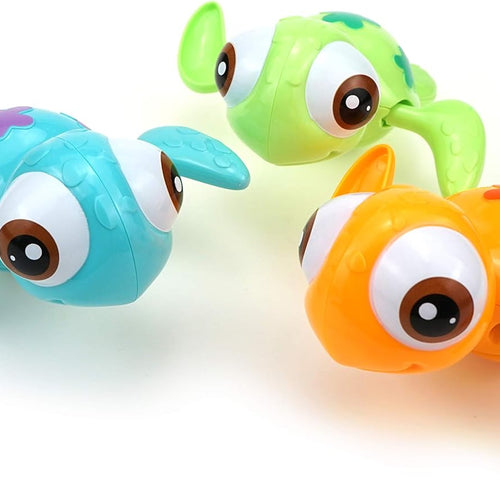 DUCKBOXX XX Wind-up Swimming Sea Turtles Bath Toy, No Battery Mold-Free Anti-Rust Interactive Montessori Toy for Kids 18M+ (3pcs)