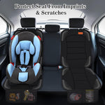 Car Seat Protector for Child Seat Cushion for Leather and Fabric Seats, 2 Mesh Pockets, Non-Slip Backing, Carseat Protectors for Vehicles, Baby, Pets (2 Pack)