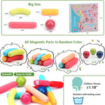 Couomoxa Magnetic Building Blocks for Toddlers: 42-Piece Set for Early STEM Learning with Large Pieces