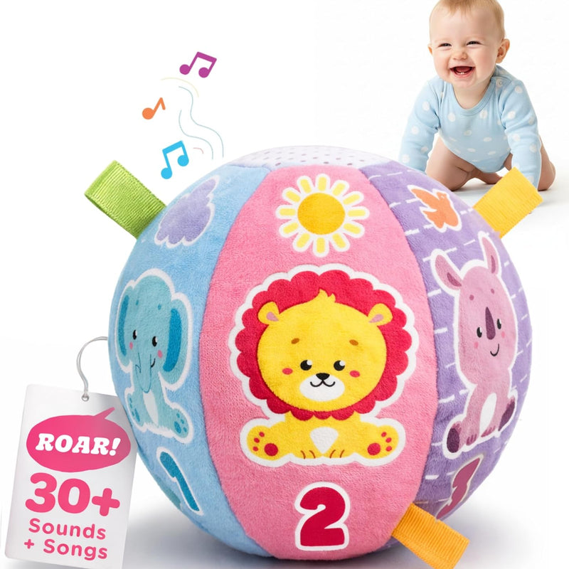 Move2Play, Interactive Baby Ball with 30+ Sounds & Songs | Toys for 1 Year Old Boys & Girls | Baby Toys 6-12+ Months | Musical Crawling Ball for Toddlers 1-3 | 1st Birthday Gift