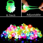 38-pack light up rings for kids with 6 shapes and bright colors, perfect for Halloween party favors