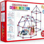 Original fort building kit for kids, STEM construction toys, 140 pieces, creative set for indoor and outdoor activities