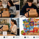 Snacks Variety Pack Gift Basket (45 Count) Snack Box Care Package with Chips Cookies Candy Treats for Adults Men Women Kids Teens Guys Girls College Students School Office Military Birthday Gifts by Jolly Good