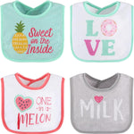 The Peanutshell Baby Girl Terry Bib Set of 8-100% Cotton, Soft, Absorbent Baby Bibs, Toddler Girl Set, Newborn & Infant Bib - Pink