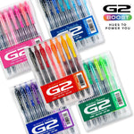 Pilot G2 Premium Gel Roller Pens, G2 Boost Pink Pens Pack, The Colors of Optimism, 8 Pack Pouch, Fine Point 0.7 mm, Assorted