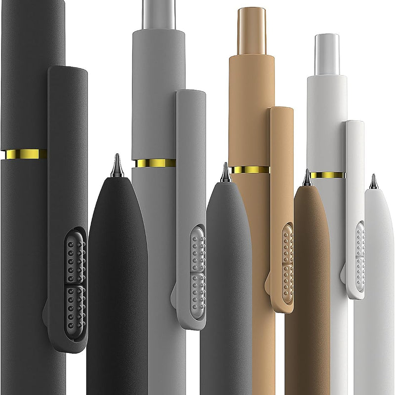 Hiacry 8 Pcs Gel Pens - 0.7mm Fine Point Smooth Writing Black Ink, Quick-Dry Long Lasting Fidget Pens, School & Office Supplies for Men Women（Classic-Black Ink）
