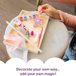 Melissa & Doug Created By Me! Paint & Decorate Your Own Wooden Princess Wand Craft Kit, Pink Princess Crafts Great for Rainy Days, Toys for Kids Ages 4+